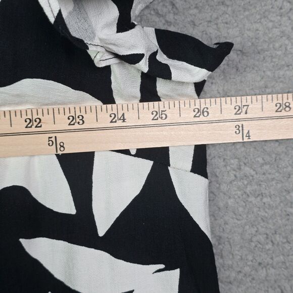 Vince Camuto Black White Abstract Print Tiered Sleeve Blouse Size 3X - Picture 9 of 13